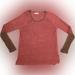 Madewell Tops | Madewell Long Sleeve Color Block Top Size Large | Color: Brown/Red | Size: L