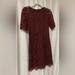 Madewell Dresses | Madewell Magnolia Lace Dress Maroon Red | Color: Red | Size: 2