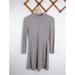 Madewell Dresses | Madewell Women's Dress Ribbed Mock Neck Long Sleeve Heather Gray, Size Xs | Color: Gray | Size: Xs