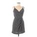 Express Casual Dress - Mini: Gray Tweed Dresses - Women's Size Medium