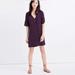 Madewell Dresses | Madewell Silk Bell Sleeve Clover Eggplant Blue Mini Dress Small | Color: Blue/Purple | Size: S