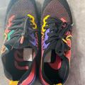 Nike Shoes | Nike Fly Knit Running Sneakers Black Purple Yellow Gold Red Coral Shoes Comfy | Color: Black/Red | Size: 10