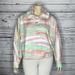 Adidas Tops | Adidas Nwt Size 2x Pastel Marble Print Oversized Crop Hoodie Sweatshirt | Color: Green/Pink | Size: 2x