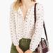 J. Crew Tops | J. Crew, Point Sur, Popover Metallic Clip Dot Blouse | Color: Cream/Pink | Size: M