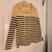 J. Crew Tops | J Crew Hooded Striped Tee (A Soft) Yellow/Navy 100% Cotton Size M | Color: Blue/Yellow | Size: M