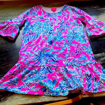 Lilly Pulitzer Dresses | Lilly Pulitzer Dress For Girls Size Extra Large | Color: Blue/Pink | Size: Xlg