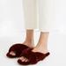 Madewell Shoes | Madewell Crisscross Scuff Slippers In Burgundy Recycled Faux Fur | Color: Red | Size: 6