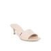 Kate Spade New York Shoes | Kate Spade New York Womens Beige Savvi Kitten Heel Slip On Leather Sandals 7.5 M | Color: Tan | Size: 7.5