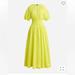 J. Crew Dresses | J. Crew - Provence Smocked Waist Midi Dress With Eyelets - Yellow - M - Nwt | Color: Yellow | Size: M