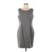 Kasper Casual Dress - Sheath: Gray Solid Dresses - Women's Size 10