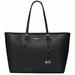 Michael Kors Bags | Michael Kors Saffiano Black Leather Tote Bag Purse | Color: Black/Gold | Size: Os