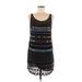 Catherine Malandrino Casual Dress - Shift Scoop Neck Sleeveless: Black Print Dresses - Women's Size 10