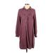 Old Navy Casual Dress - Shirtdress: Burgundy Dresses - Women's Size Small