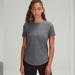 Lululemon Athletica Tops | Lululemon Love Crew Short Sleeve T-Shirt 6 | Color: Black/Gray | Size: 6