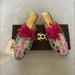 Anthropologie Shoes | New In Box-Figue (Anthro) Joanna Embroidery-Audrey Slides 7 | Color: Black | Size: 7