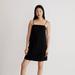Madewell Dresses | Madewell Goldie Mini Dress In 100% Linen, Black, 0 | Color: Black/Gold | Size: 0