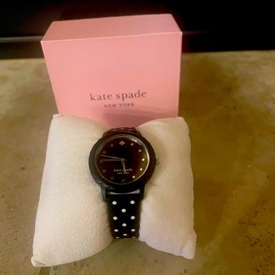 Kate Spade Accessories | Kate Spade Black And White Polka Dot Watch. | Color: Black/White | Size: Os