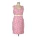 Maggy London Casual Dress - Mini Scoop Neck Sleeveless: Pink Dresses - Women's Size 12