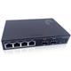 Elfcam® - Gigabit Ethernet Switch mit 2 SFP Ports und 4 Ethernet-Ports 10/100/1000Mbps, Plug & Play Nicht verwaltet, Robustes Metall (2 SFP-Ports)