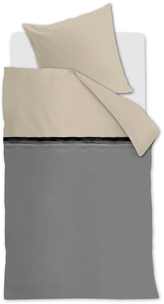 Bettwäsche VTWONEN "Painted Stripe Bettwäsche - Schwarz", schwarz, B/L: 155cm x 220cm, 1 Stk., 1 Stk., Renforcé, B/L: 80cm x 80cm, 2 Stk., Renforcé, Obermaterial: 100% Baumwolle, Bettwäsche Image