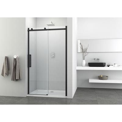 Dusch-Schiebetür SANOTECHNIK "Elite Black", schwarz, H:195cm, Duschtüren, 118-120 cm Breite