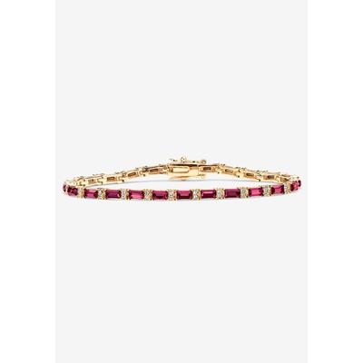 Women's Birthstone Gold-Plated Tennis Bracelet by PalmBeach Jewelry in October