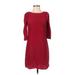 Alice & Trixie Casual Dress - Shift: Red Solid Dresses - Women's Size X-Small