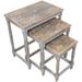 Northlight Seasonal Solid Wood Nesting Tables Wood in Brown/Gray | 24 H x 22 W x 14 D in | Wayfair NORTHLIGHT IM94757