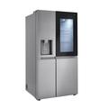 LG 27 Cu. Ft. Side-By-Side Instaview Refrigerator in Gray | 74 H x 35.88 W x 33 D in | Wayfair LRSOS2706S