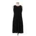 32 Degrees Casual Dress Crew Neck Sleeveless: Black Print Dresses - Women's Size Medium