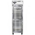 Continental 1RSNGDHD 26" 1 Section Reach In Refrigerator, (2) Right Hinge Glass Doors, Top Compressor, 115v, Silver