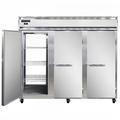 Continental 3FE-SS-PT 85 1/2" 3 Section Pass Thru Freezer, (6) Solid Doors, 115/208-230v, Silver