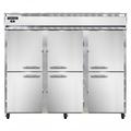 Continental 3RENSAHD 85 1/2" 3 Section Reach In Refrigerator, (6) Left/Right Hinge Solid Doors, Top Compressor, 115v, Silver