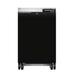 Continental BB24N 24" Bar Refrigerator - 1 Swinging Solid Door, Black, 115v