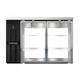 Continental BB50SNGDPT 50" Bar Refrigerator - 4 Swinging Glass Doors, Black, 115v