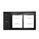 Continental BB59SNSGDPT 59" Bar Refrigerator - 4 Sliding Glass Doors, Stainless, 115v, Black