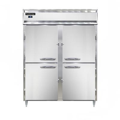 Continental D2FESNSSHD 57" Designer Line 2 Section Reach In Freezer, 4 Left/Right Hinge Solid Doors, 115v, Stainless Steel