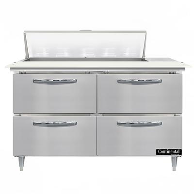 Continental D48N10C-D 48" Designer Line Sandwich/Salad Prep Table w/ Refrigerated Base, 115v, Stainless Steel