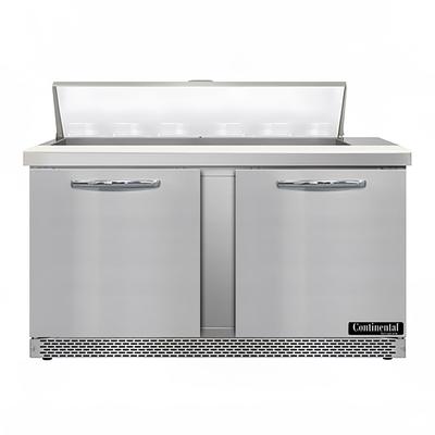 Continental D60N12-FB 60" Designer Line Sandwich/Salad Prep Table w/ Refrigerated Base, 115v, Stainless Steel