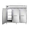 Continental DL3FE-SA-PT Designer Line 85 1/2" 3 Section Pass Thru Freezer, (6) Solid Doors, 115v, Silver