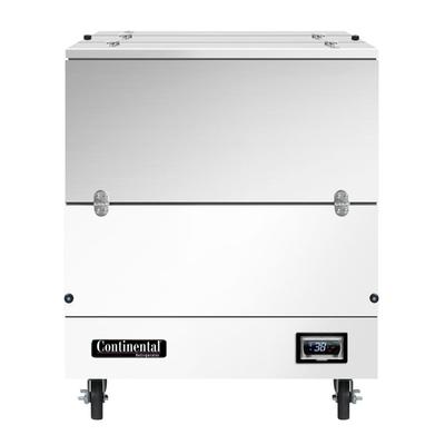 Continental MC3NDCW Milk Cooler w/ Dual Top & Side Access - 512 Half Pint Carton Capacity, 115v, Station, White