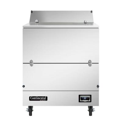 Continental MC3NSSS Milk Cooler w/ Top & Side Access - 512 Half Pint Carton Capacity, 115v, Top and Side Access, 512 half-pint carton capacity, Silver