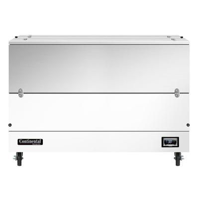 Continental MC5NDCW Milk Cooler w/ Dual Top & Side Access - 1024 Half Pint Carton Capacity, 115v, Cold Wall Cooling, Stainless Steel & White Finish
