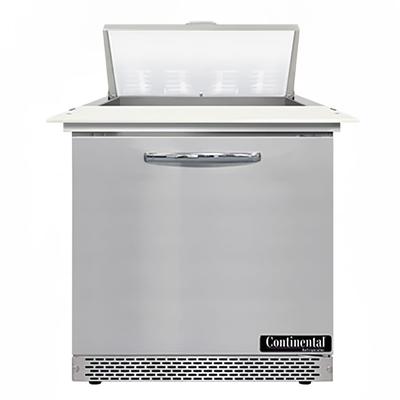 Continental SW32N8C-FB 32" Sandwich/Salad Prep Table w/ Refrigerated Base, 115v, Stainless Steel
