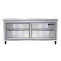 Continental SW72NSGD 72" Worktop Refrigerator w/ (3) Sections, 115v, Silver