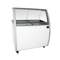 Kelvinator Commercial KCICDC8FH (738373) 58" Mobile Ice Cream Dipping Cabinet w/ 8 Tub Capacity - White, 120v