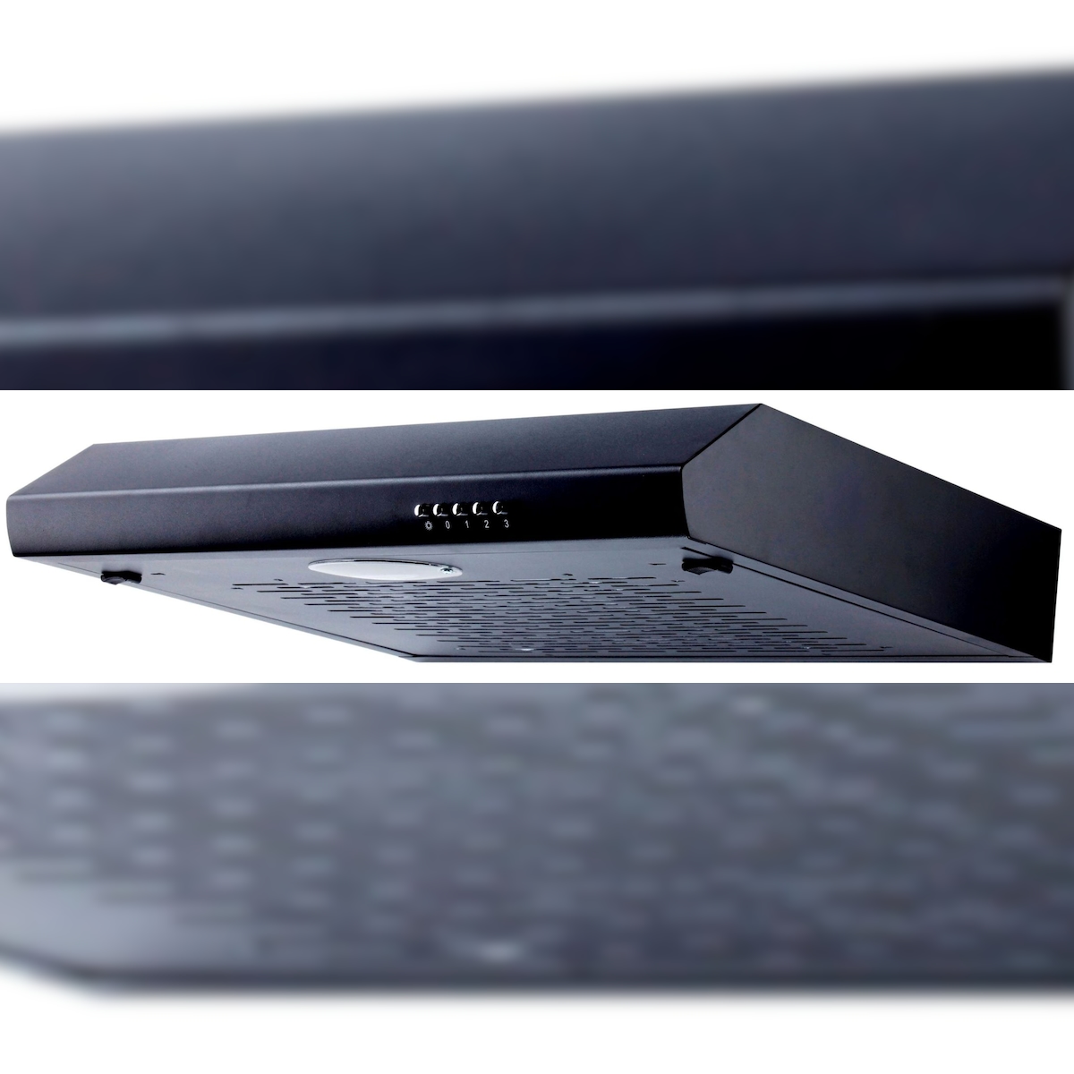 PKM Unterbauhaube UBH5000SX 60cm schwarz Umluft Abluft Dunstabzugshaube mit LED Image