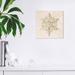 The Holiday Aisle® Holiday & Seasonal Golden Snowflake Glam Gold Canvas Wall Art Print Canvas in Brown/White | 12 H x 12 W x 0.8 D in | Wayfair