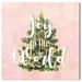 The Holiday Aisle® Holiday & Seasonal Joy to the World Tree Traditional Pink Canvas Wall Art Print Canvas in Green/Pink/White | Wayfair