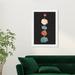 The Holiday Aisle® Holiday & Seasonal Stacked Pumpkins Modern Black Paper Wall Art Print in Black/Blue/Orange | Wayfair